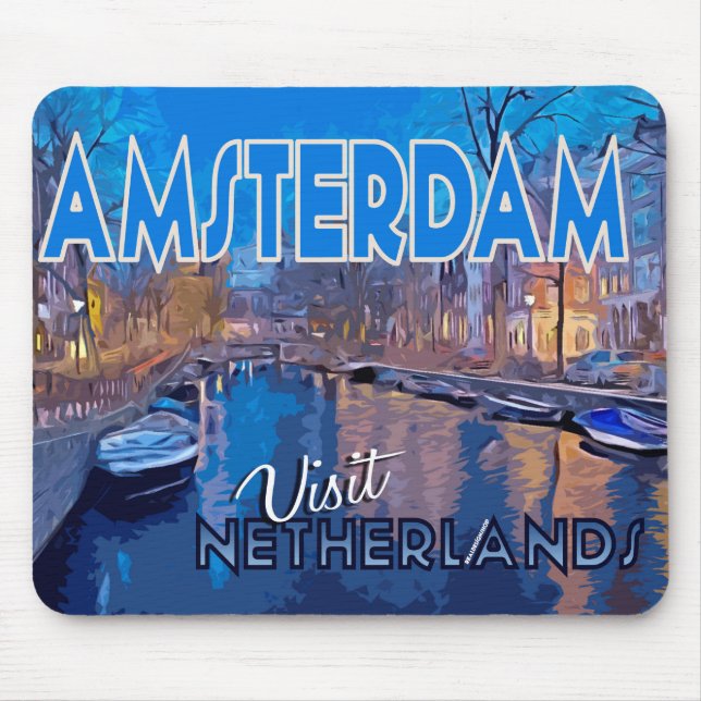 Amsterdam, Niederlande Mousepad (Vorne)