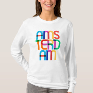 Amsterdam Niederlande Pop Art Letters T-Shirt