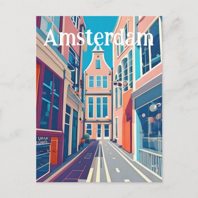 Amsterdam Niederlande Postkarte (Vorderseite)