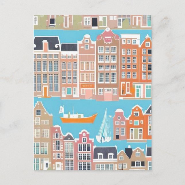 Amsterdam Niederlande Postkarte (Vorderseite)