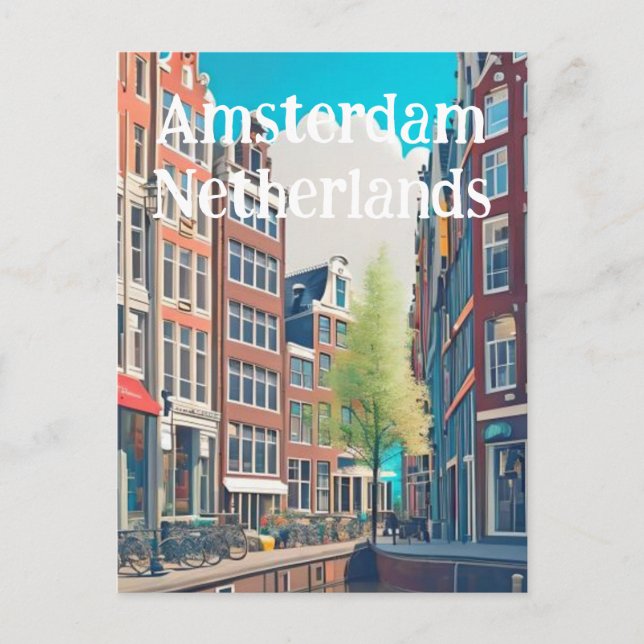 Amsterdam Niederlande Postkarte (Vorderseite)