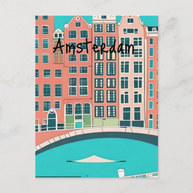 Amsterdam Niederlande Postkarte (Vorderseite)