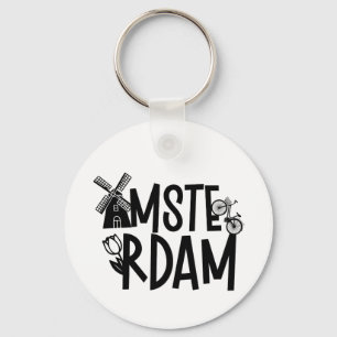 Amsterdam Niederlande Reise Souvenir Schlüsselanhänger