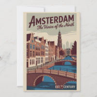 Amsterdam Niederlande Retro-Silhouette Reise
