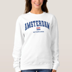 Amsterdam Niederlande Vintage College-Stil Sweatshirt