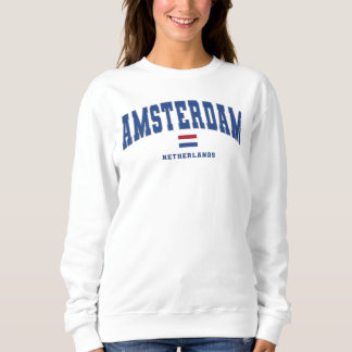 Amsterdam Niederlande Vintage College-Stil Sweatshirt