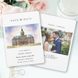 Amsterdam Niederlande Wasserfarbe Zielort Save The Date