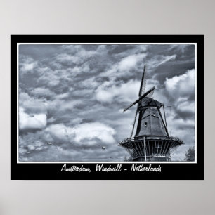 Amsterdam - Niederlande, Windmill (Poster) Poster