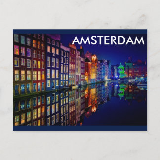 AMSTERDAM NIGHT POSTKARTE