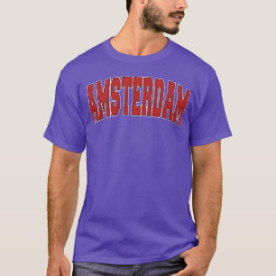 Amsterdam Ny New York Varsity Style USA Sportswear T-Shirt