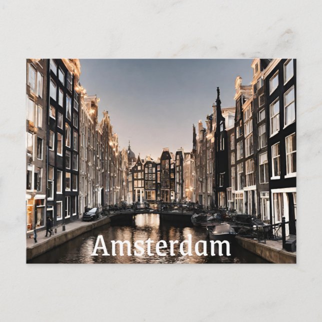Amsterdam Postkarte (Vorderseite)
