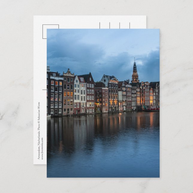 Amsterdam Postkarte (Vorne/Hinten)