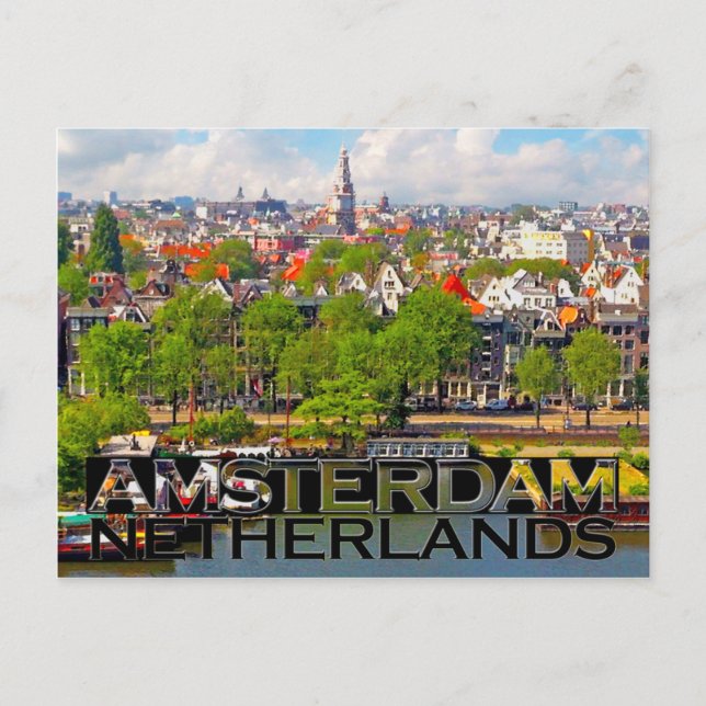 Amsterdam Postkarte (Vorderseite)