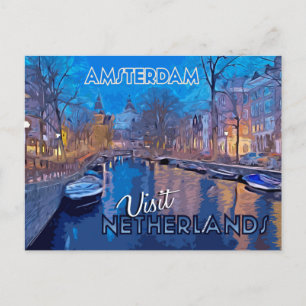 Amsterdam, Postkarte aus Sammlung Besuch...
