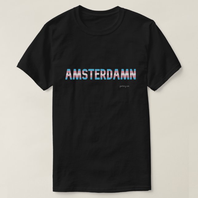 Amsterdam Pride Transgender Flag T Shirt (Design vorne)