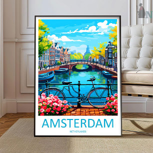 Amsterdam Reise Druck Wandkunst Amsterdam Wand Han Poster