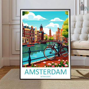 Amsterdam Reise Druck Wandkunst Amsterdam Wand Han Poster