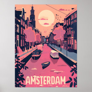 Amsterdam Reise-Werbeanzeige Poster