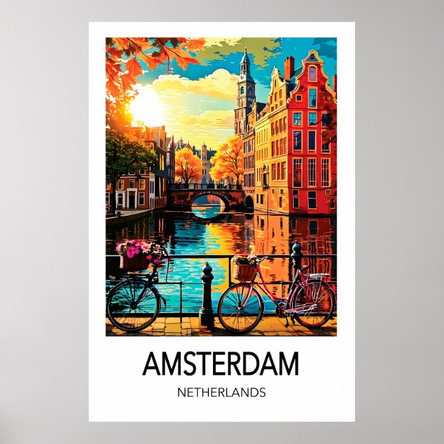 Amsterdam Reiseplakat Poster (Vorne)