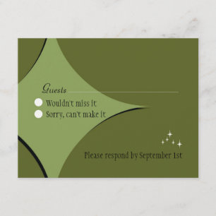 Amsterdam Response Card: Olive RSVP Karte