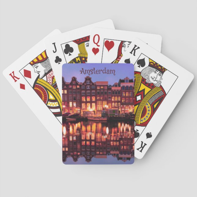 Amsterdam Row Houses on Canal Spielkarten (Rückseite)