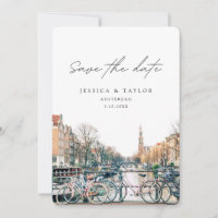 Amsterdam Save the Date Hochzeitseinladung