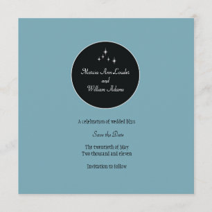 Amsterdam Save the Date: Taubenblau Save The Date