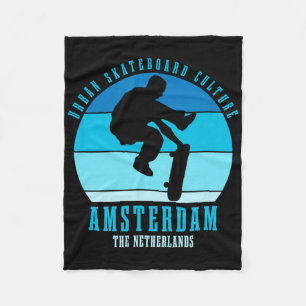 Amsterdam Skateboarder Urne Skateboarding 3 Fleecedecke