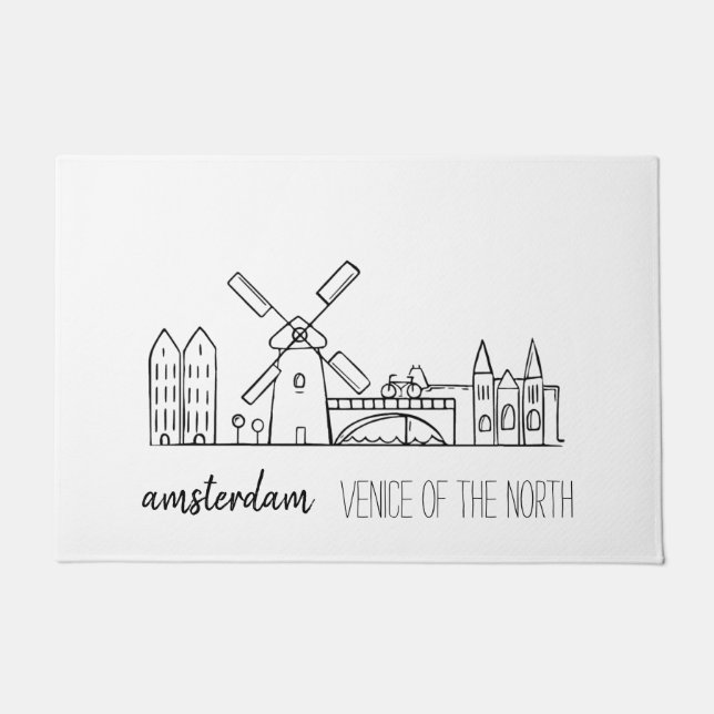 Amsterdam Skyline Fußmatte (Vorderseite)