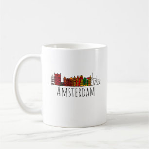 Amsterdam Skyline Holland Liebe Reiseziel Kaffeetasse