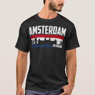 Amsterdam Skyline Holland Tourist Urlaub Geschenk T-Shirt