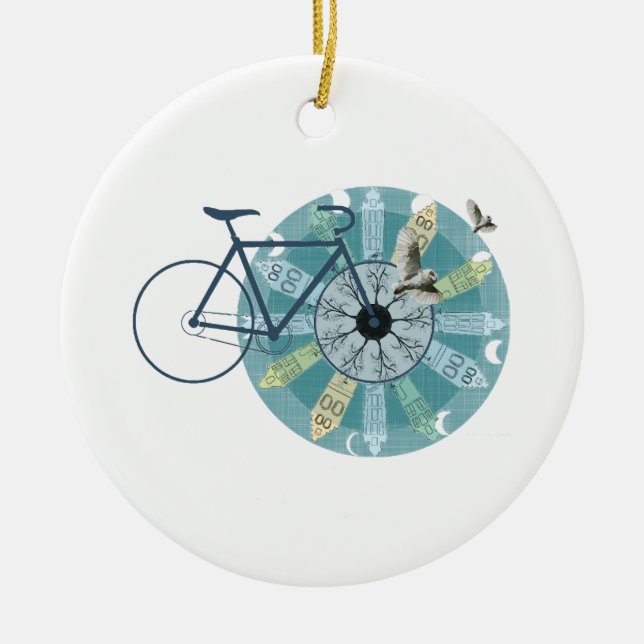 Amsterdam skyline keramik ornament (Vorne)