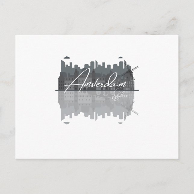 Amsterdam Skyline Postkarte (Vorderseite)