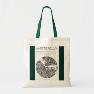 Amsterdam Stadtplan-Tasche Minimal Reise Design Tragetasche