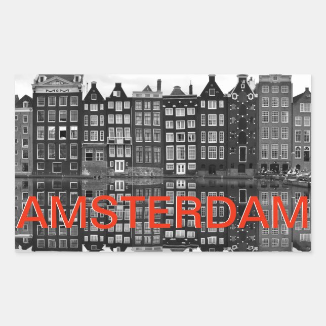 Amsterdam steden koffer sticker (Vorderseite)