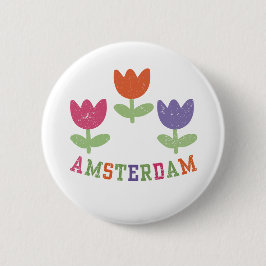 Amsterdam Tulips Button