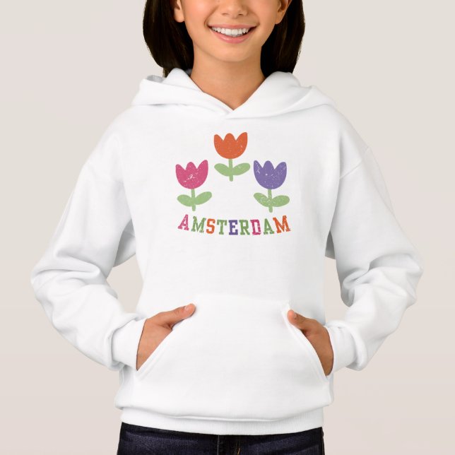 Amsterdam Tulips Hoodie (Vorderseite)