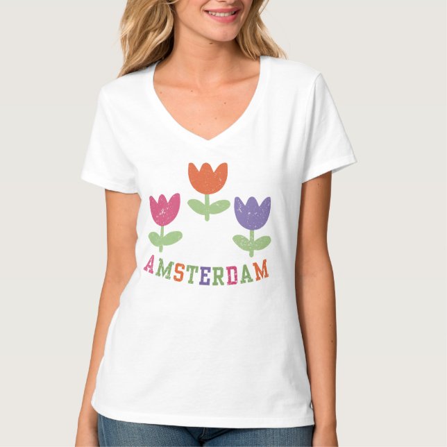 Amsterdam Tulips T-Shirt (Vorderseite)