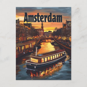 Amsterdam Vintag Postkarte