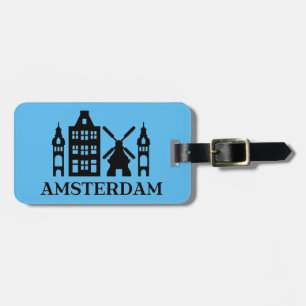 Amsterdam Vintage Aufkleber Gepäckanhänger