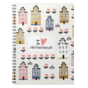 Amsterdam Vintage: Traditionelle Stadtillustration Notizblock