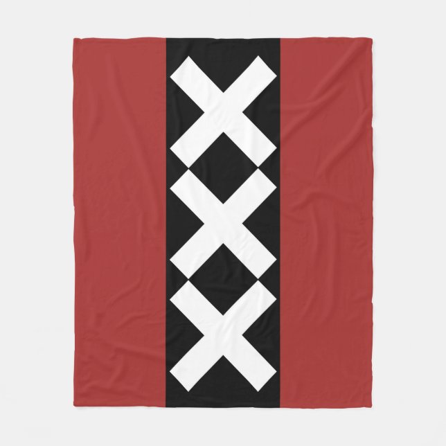 Amsterdam-Wappen Fleecedecke (Vorderseite)
