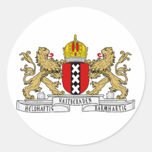 Amsterdam-Wappen Runder Aufkleber