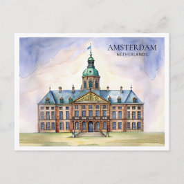 Amsterdam Watercolor Postcard Feiertagspostkarte