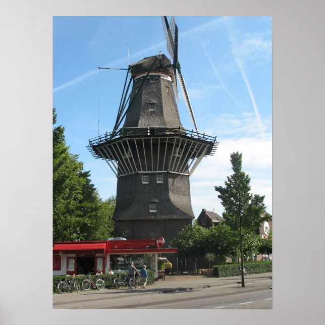 Amsterdam Windmill "De Gooyer" Foto Poster (Vorne)