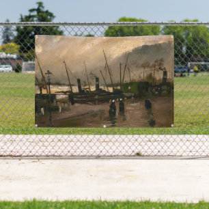 Amsterdamer Fischerhafen Sturm von Vincent Gogh Banner