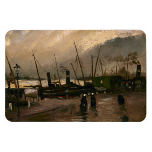 Amsterdamer Fischerhafen Sturm von Vincent Gogh Magnet