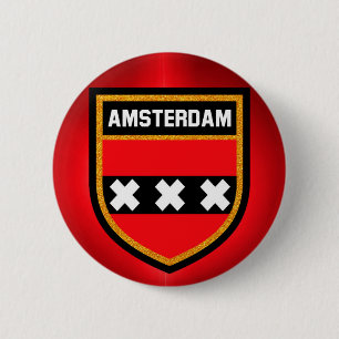 Amsterdamer Flagge Button