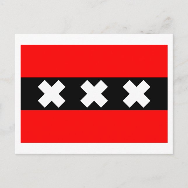 Amsterdamer Flagge Postkarte (Vorderseite)