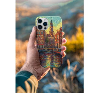 Amsterdamer Kanalhäuser im Stil von van Gogh Case-Mate iPhone Hülle
